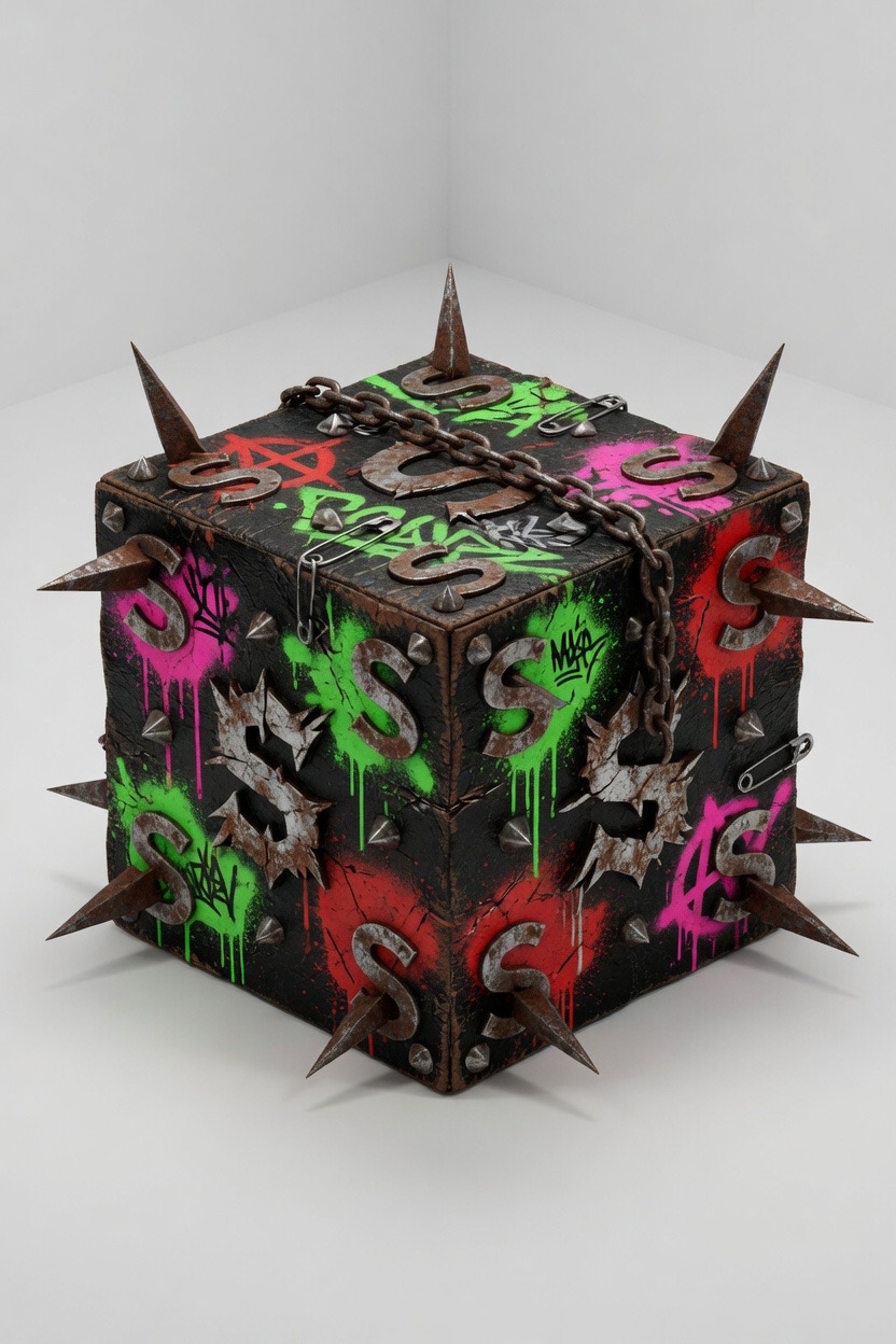 Spiked graffiti NFT SATO BOX